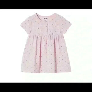 Cotton On Millie Sort Sleeve Dress Lavender 18/24 Months Polka Dot